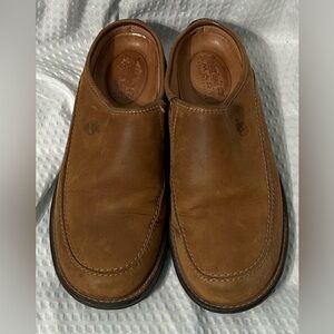 Timberland Brown Leather Mules Womens Size 7.5
